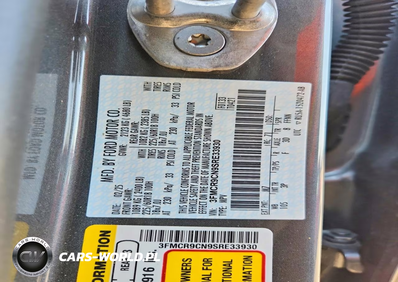 2025 Ford Bronco Sport Outer Banks VIN:3FMCR9CN9SRE33930 - 13