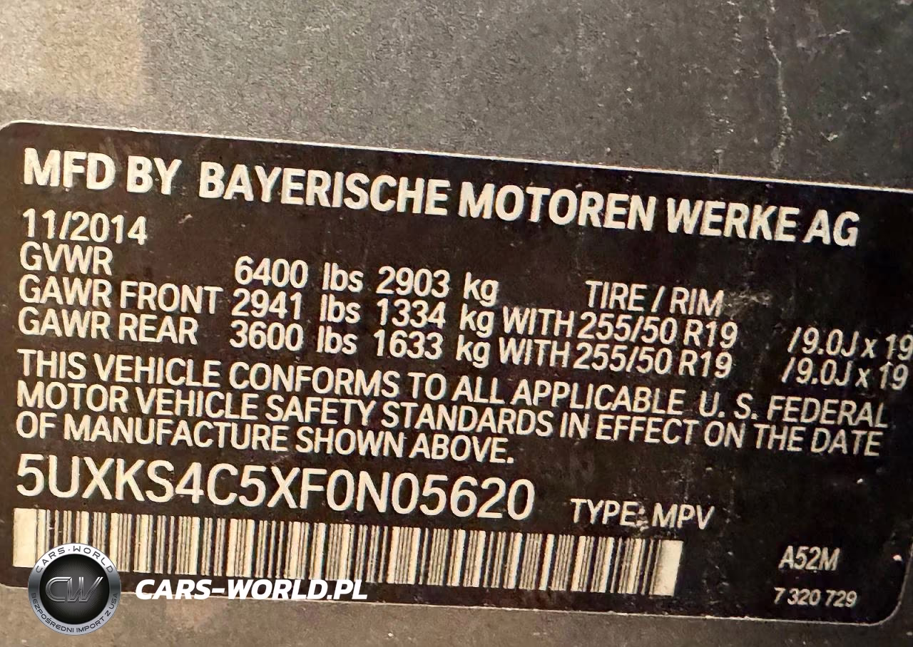 2015 BMW X5 xDrive35D VIN:5UXK54C5XF0N05620 - 10