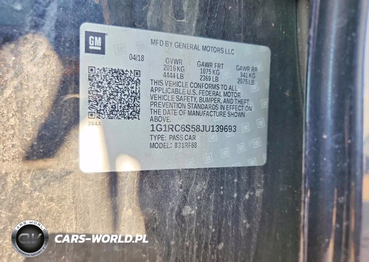 2018 Chevrolet Volt Lt VIN:1G1RC6S58JU139693 - 13