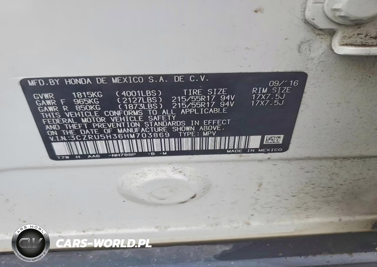 2017 Honda Hr-V Lx VIN:3CZRU5H36HM703869 - 13