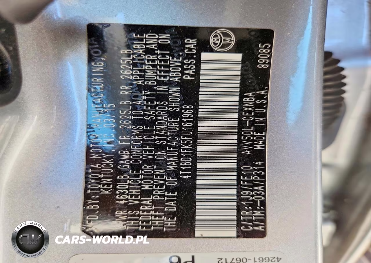 2015 Toyota Camry Hybrid Le VIN:4T1BD1FK5FU161968 - 13