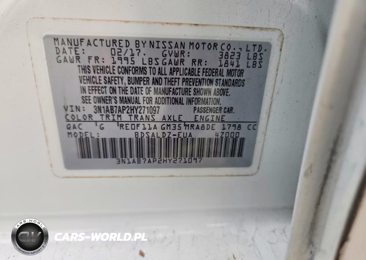 2017 Nissan Sentra Sv VIN:3N1AB7AP2HY271097 - 13