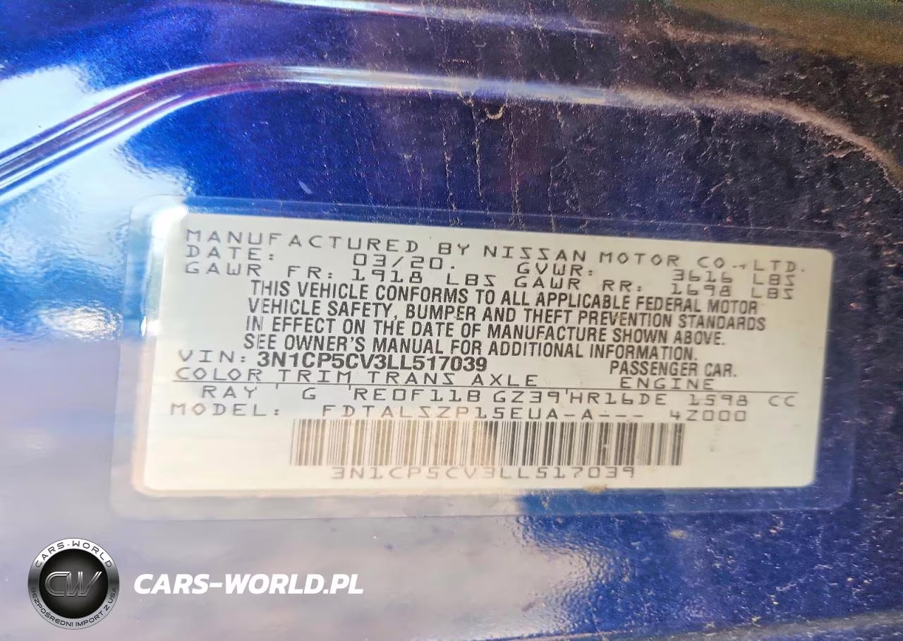 2020 Nissan Kicks Sv VIN:3N1CP5CV3LL517039 - 13