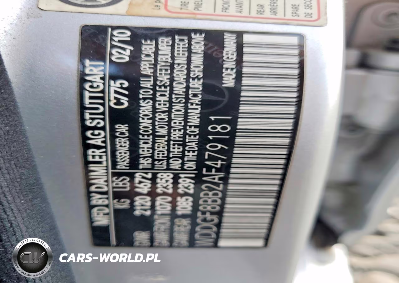 2010 Mercedes Sedan VIN:WDDGF8BB2AF479181 - 12