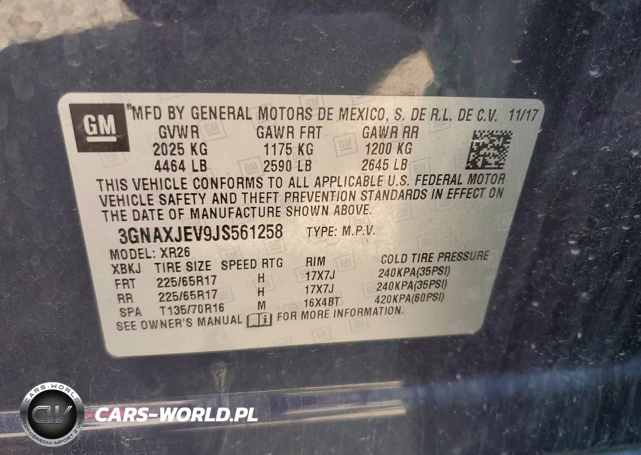 2018 Chevrolet Equinox Lt VIN:3GNAXJEV9JS561258 - 13