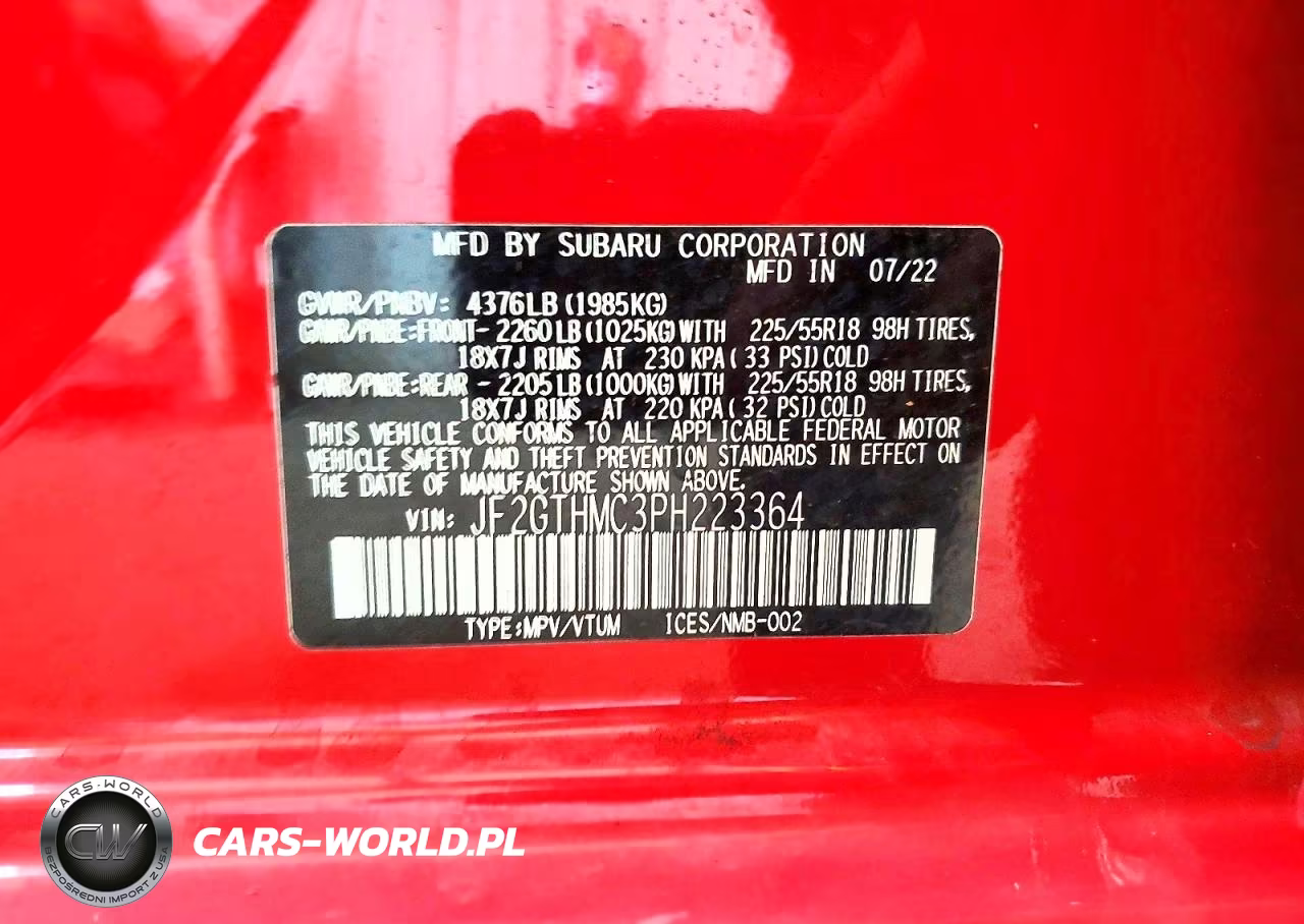 2023 Subaru Crosstrek Limited VIN:JF2GTHMC3PH223364 - 14