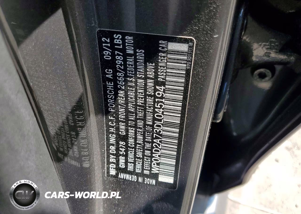 2013 Porsche Panamera S Hybrid VIN:WP0AD2A73DL045194 - 13