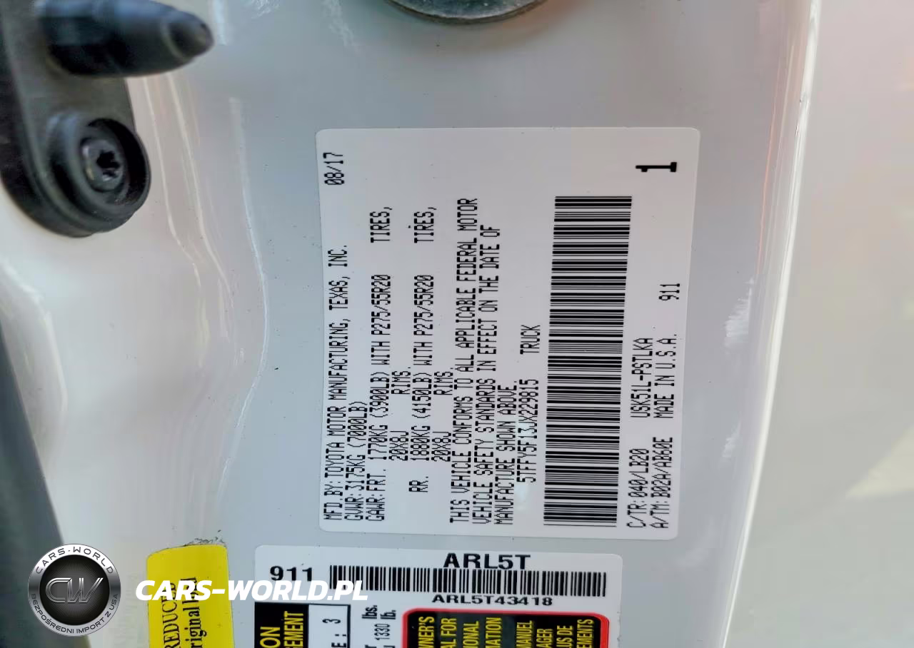 2018 Toyota Tundra Crewmax Limited VIN:5TFFY5F13JX229815 - 12