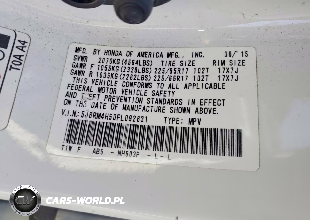 2015 Honda Cr-V Ex VIN:5J6RM4H50FL092831 - 13