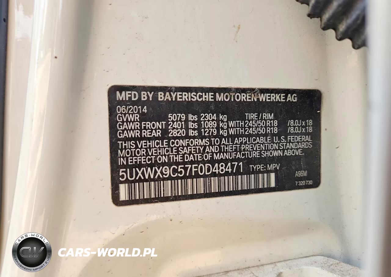 2015 BMW X3 xDrive28I VIN:5UXWX9C57F0D48471 - 13