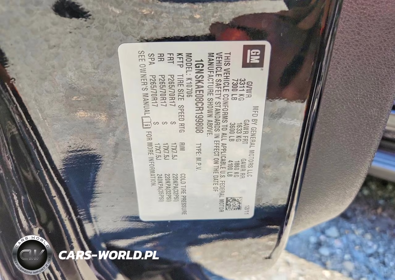 2012 Chevrolet Tahoe K1500 Ls VIN:1GNSKAE08CR199808 - 13