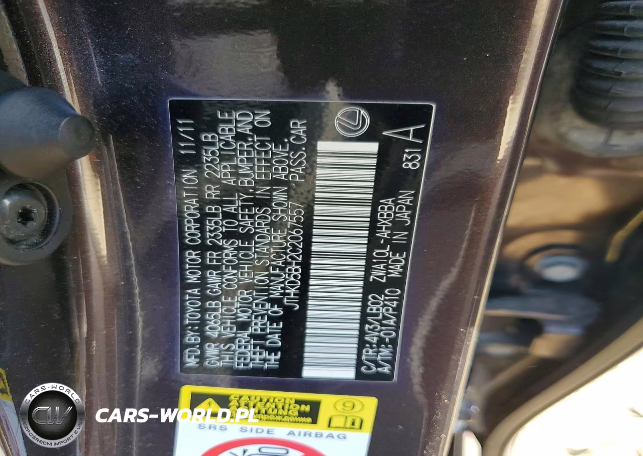 2012 Lexus Ct 200 VIN:JTHKD5BH2C2067557 - 12