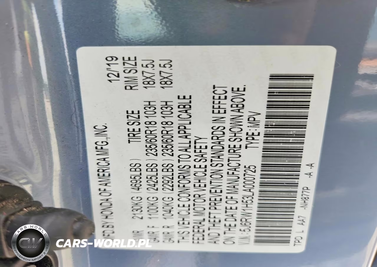 2020 Honda Cr-V Ex VIN:5J6RW1H53LA000725 - 12
