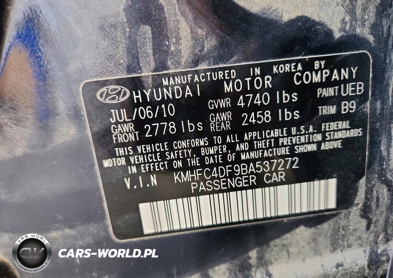 2011 Hyundai Azera Limited VIN:KMHFC4DF9BA537272 - 12