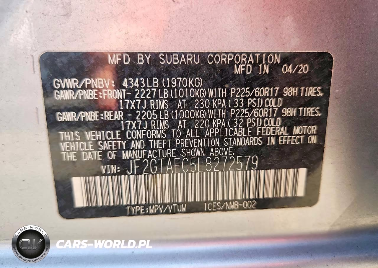 2020 Subaru Crosstrek Premium VIN:JF2GTAEC5L8272579 - 13