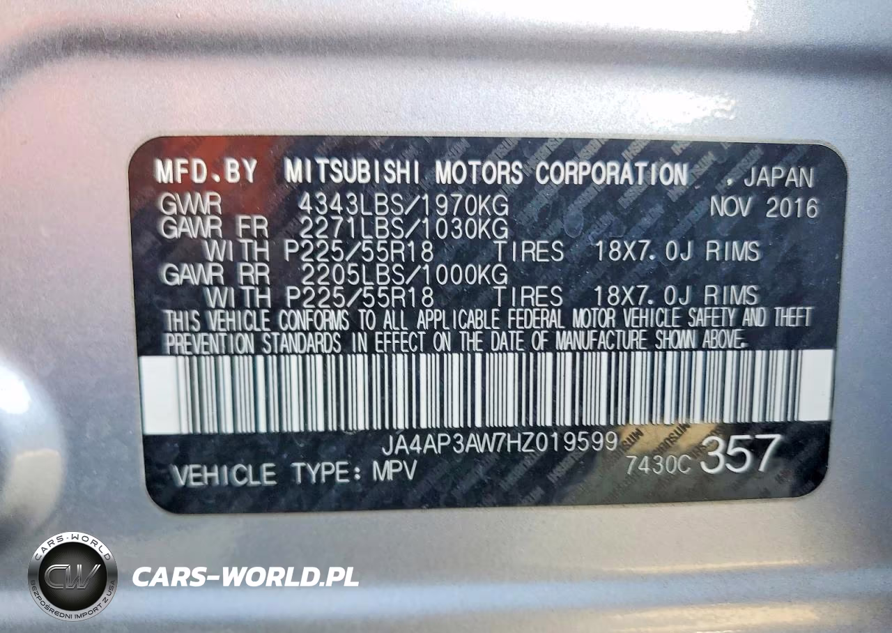 2017 Mitsubishi Outlander Sport Es VIN:JA4AP3AW7HZ019599 - 14
