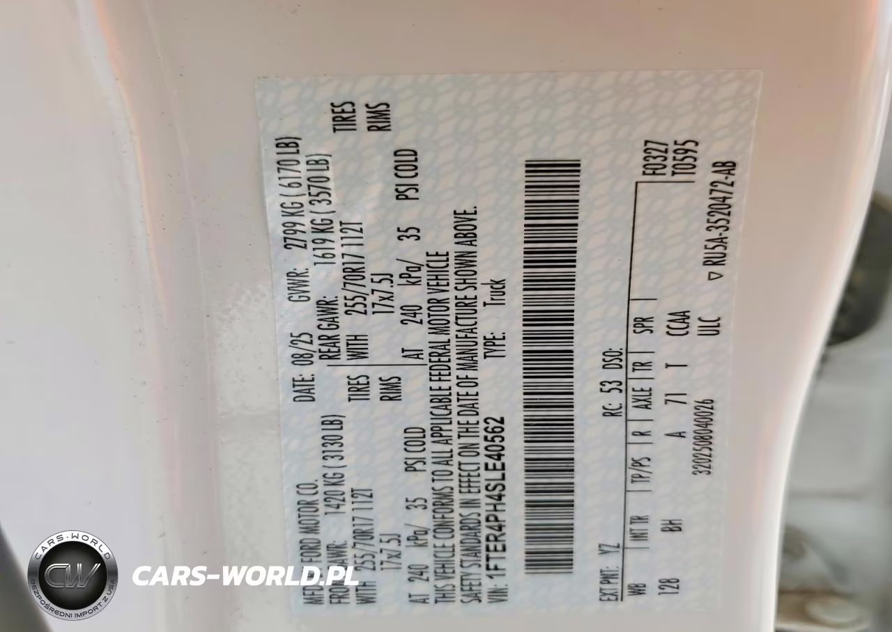 2025 Ford Ranger Xl VIN:1FTER4PH4SLE40562 - 12