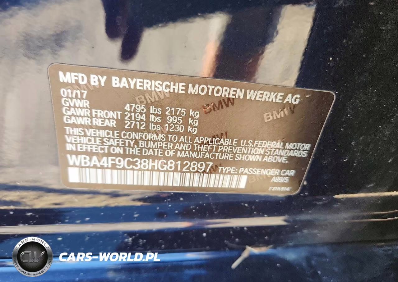 2017 BMW 430Xi Gran Coupe VIN:WBA4F9C38HG812897 - 12