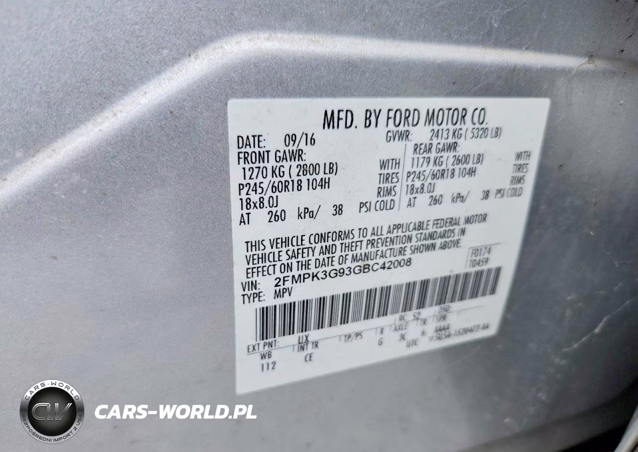 2016 Ford Edge Se VIN:2FMPK3G93GBC42008 - 12