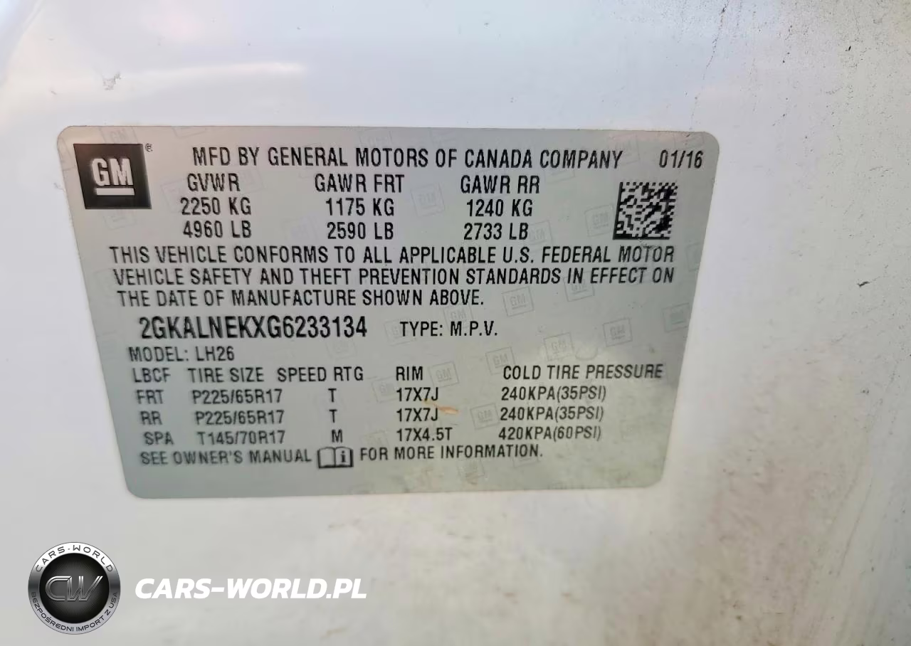 2016 GMC Terrain Sle VIN:2GKALNEKXG6233134 - 13