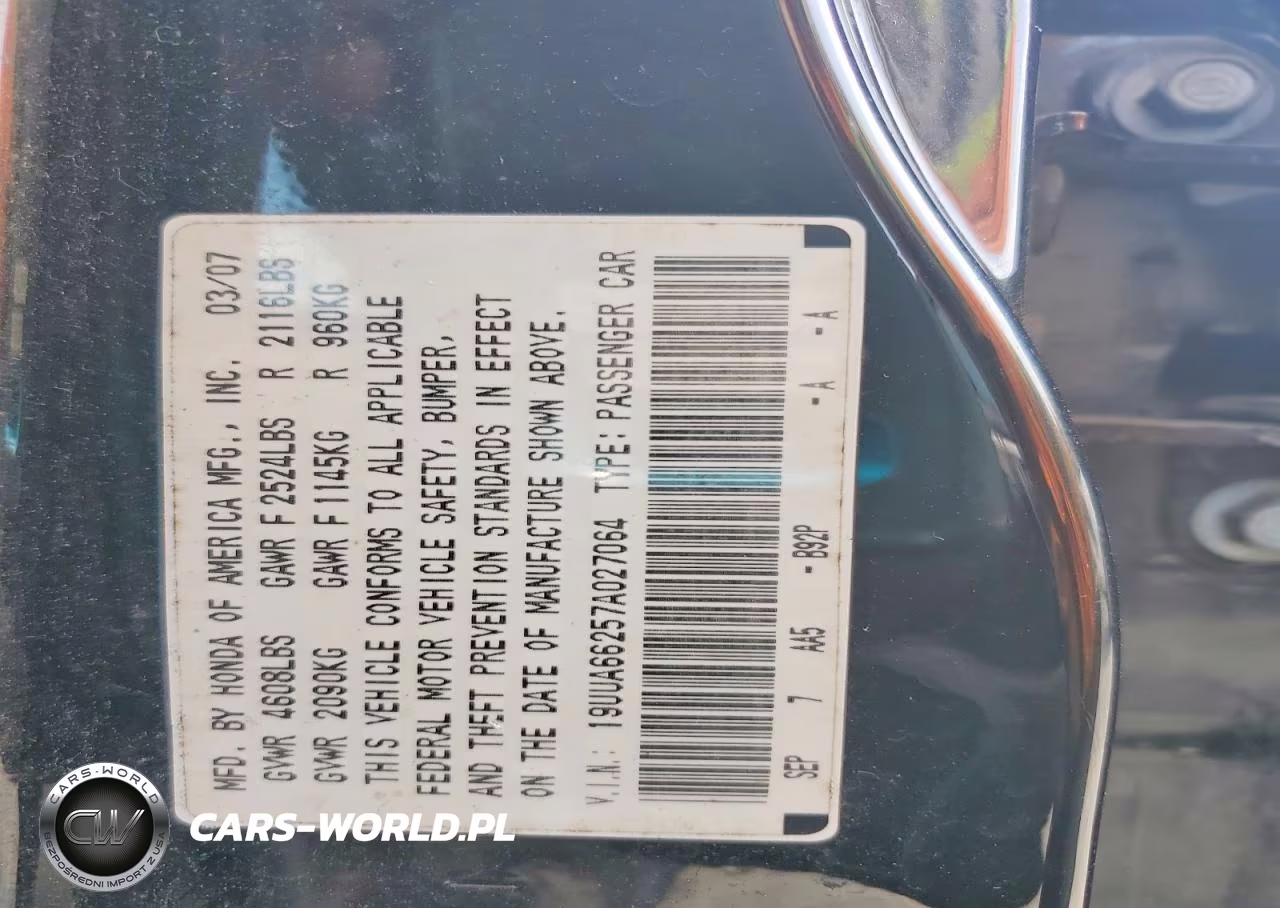 2007 Acura Tl VIN:19UUA66257A027064 - 13
