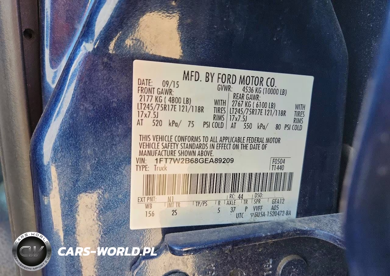2016 Ford F250 Super Duty VIN:1FT7W2B68GEA89209 - 12