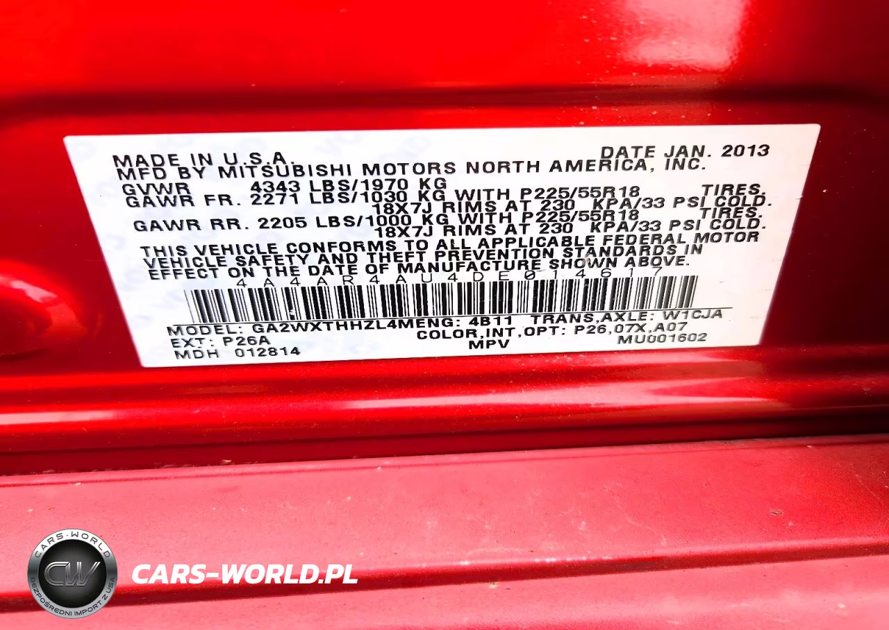 2013 Mitsubishi Outlander Sport Se VIN:4A4AR4AU4DE014617 - 13