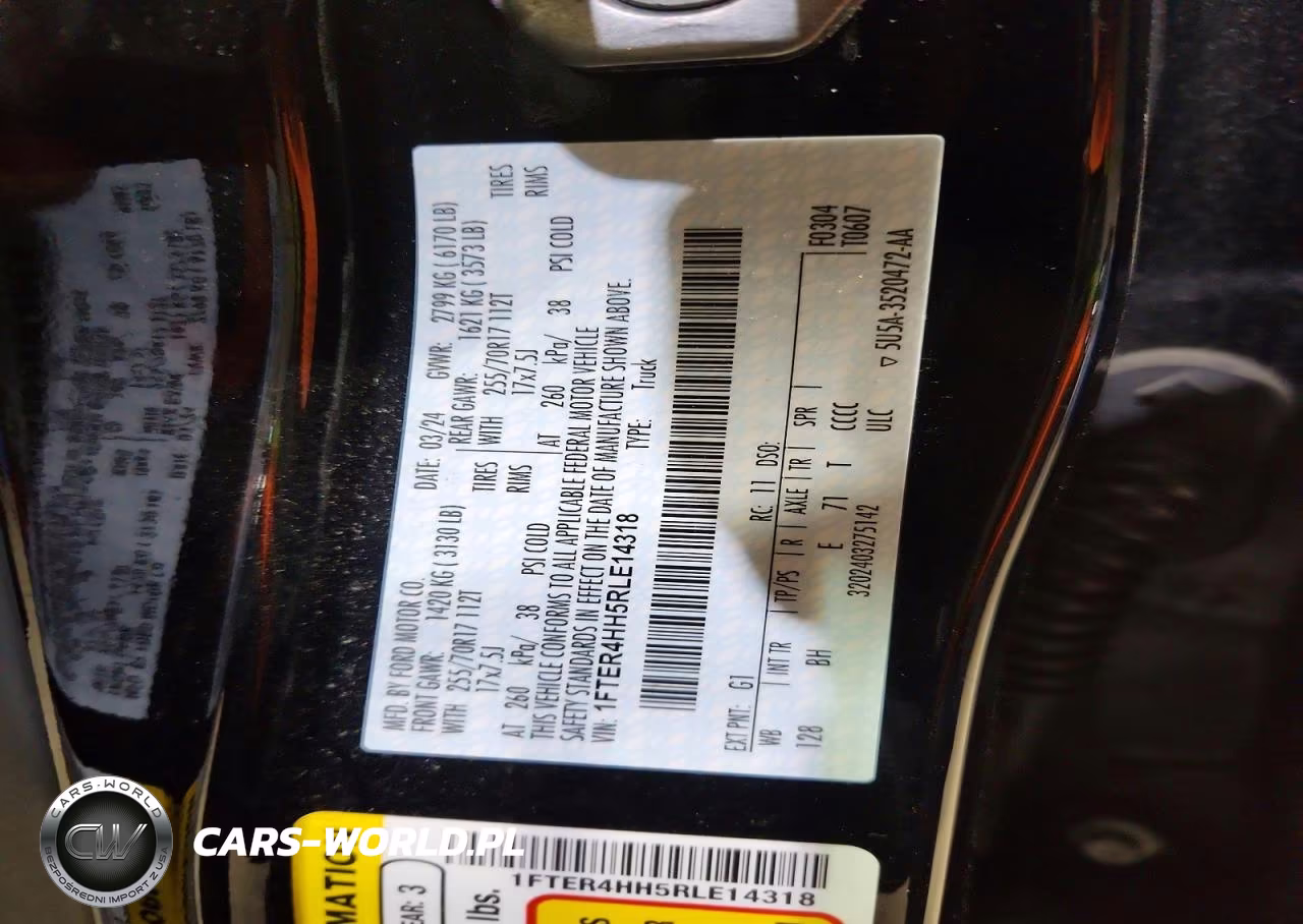 2024 Ford Ranger VIN:1FTER4HH5RLE14318 - 12