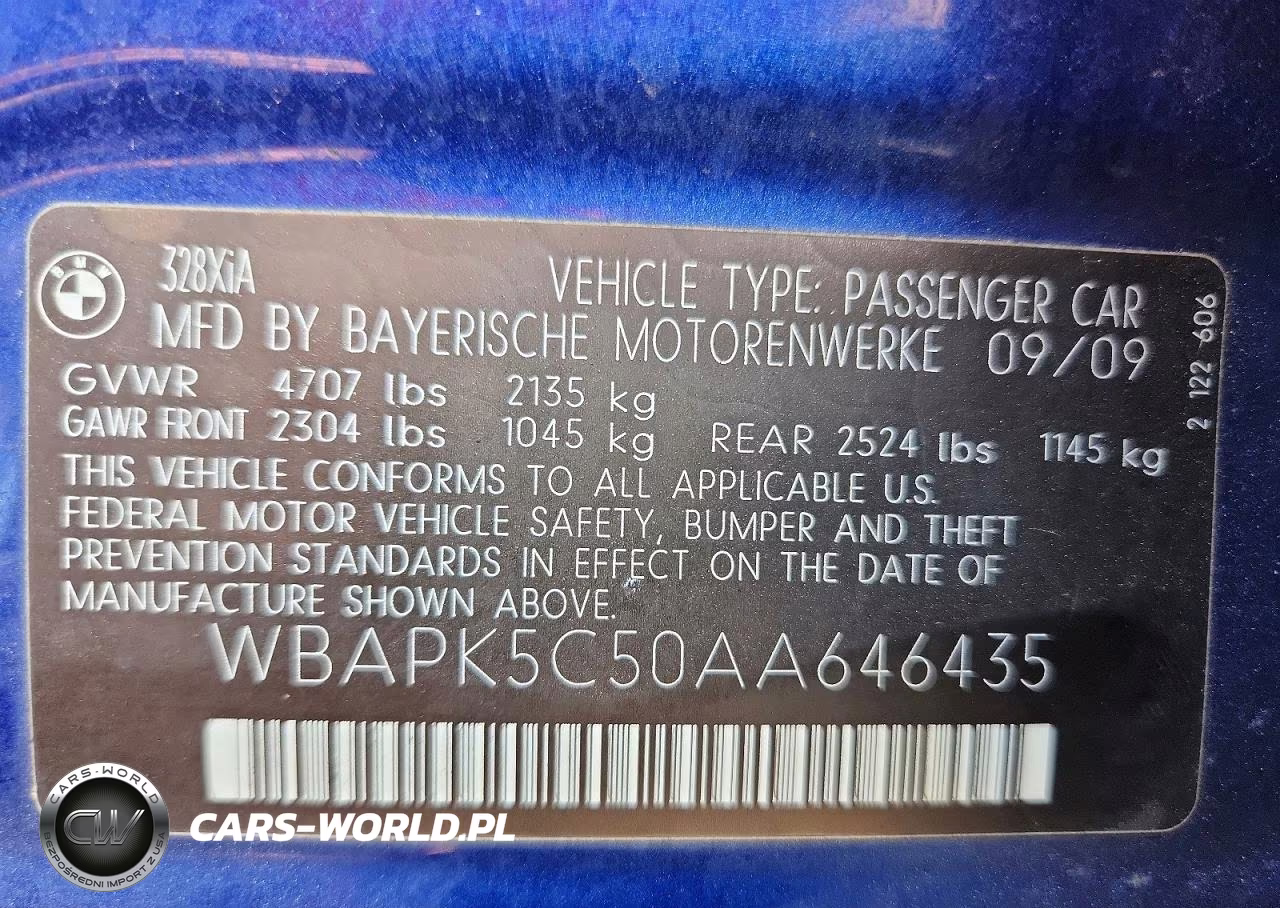 2010 BMW 328 Xi Sulev VIN:WBAPK5C50AA646435 - 13
