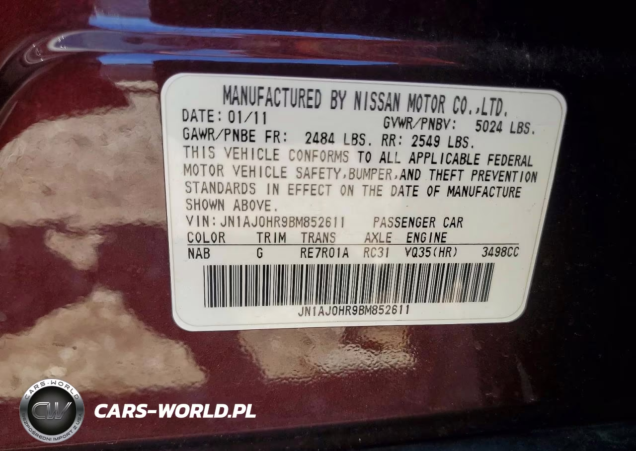 2011 Infiniti Ex35 Base VIN:JN1AJ0HR9BM852611 - 13