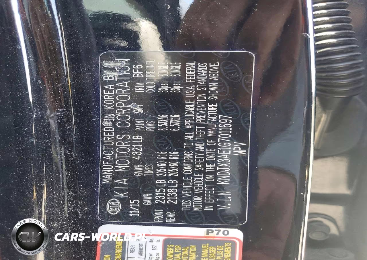 2016 Kia Soul Ev + VIN:KNDJX3AE1G7011697 - 13