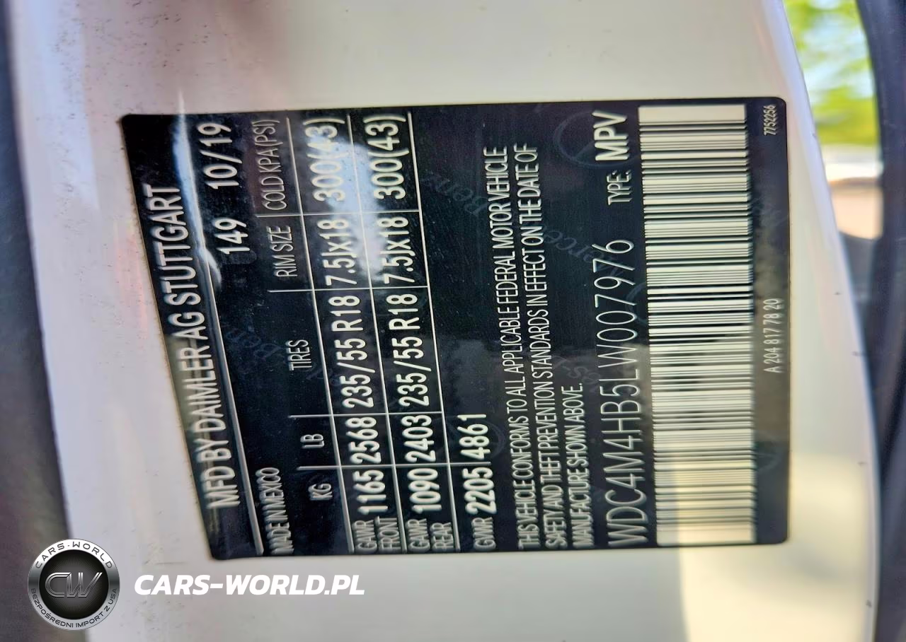 2020 Mercedes-Benz Glb 250 4Matic VIN:WDC4M4HB5LW007976 - 13