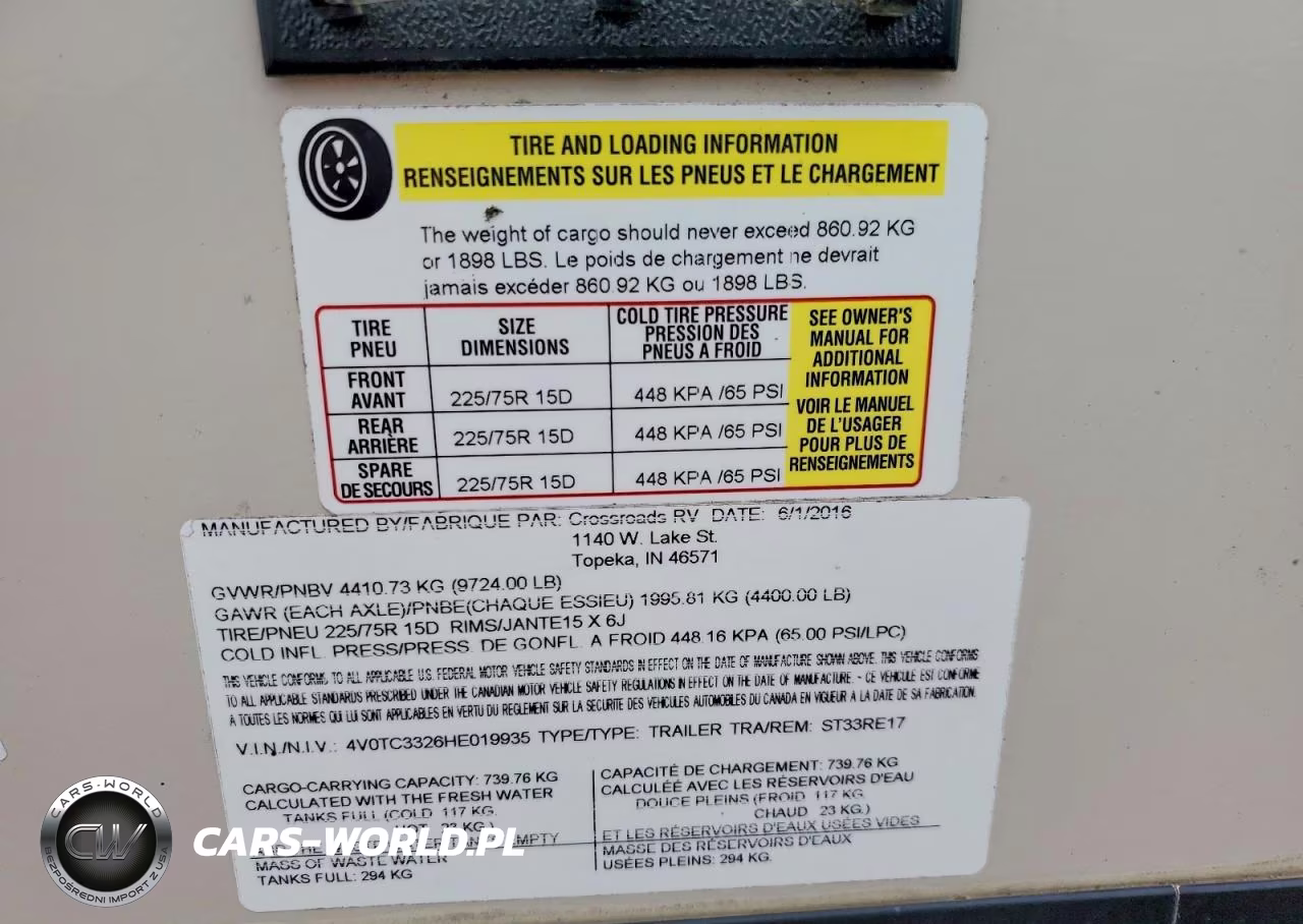 2017 Cross Roads Sunset Trail Camper VIN:4V0TC3326HE019935 - 10