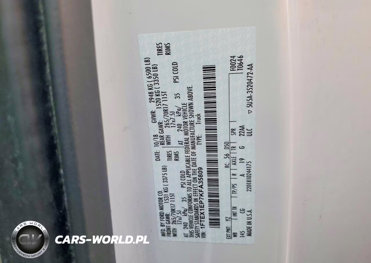 2019 Ford F150 Super Cab VIN:1FTEX1EP7KFA35809 - 12