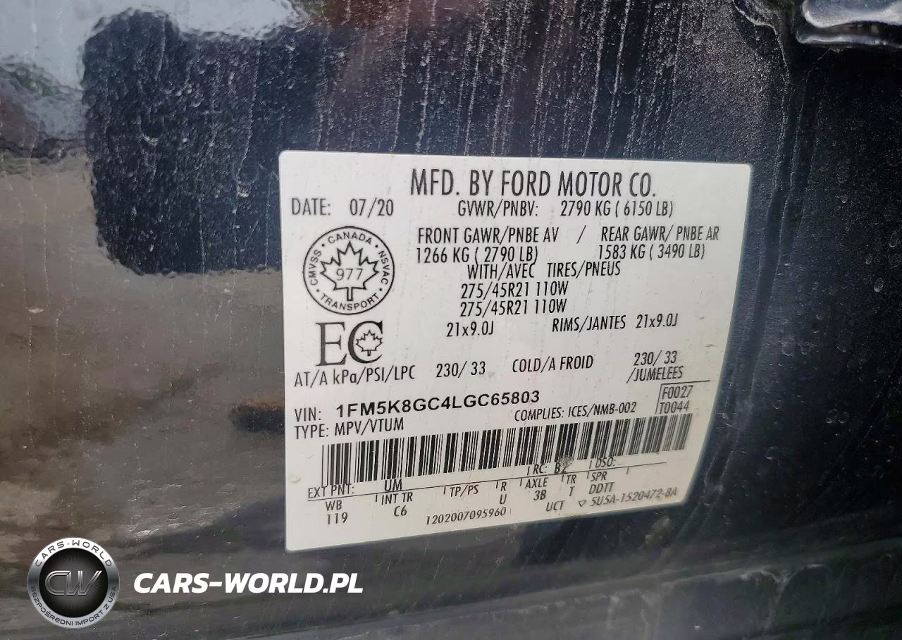 2020 Ford Explorer St VIN:1FM5K8GC4LGC65803 - 12