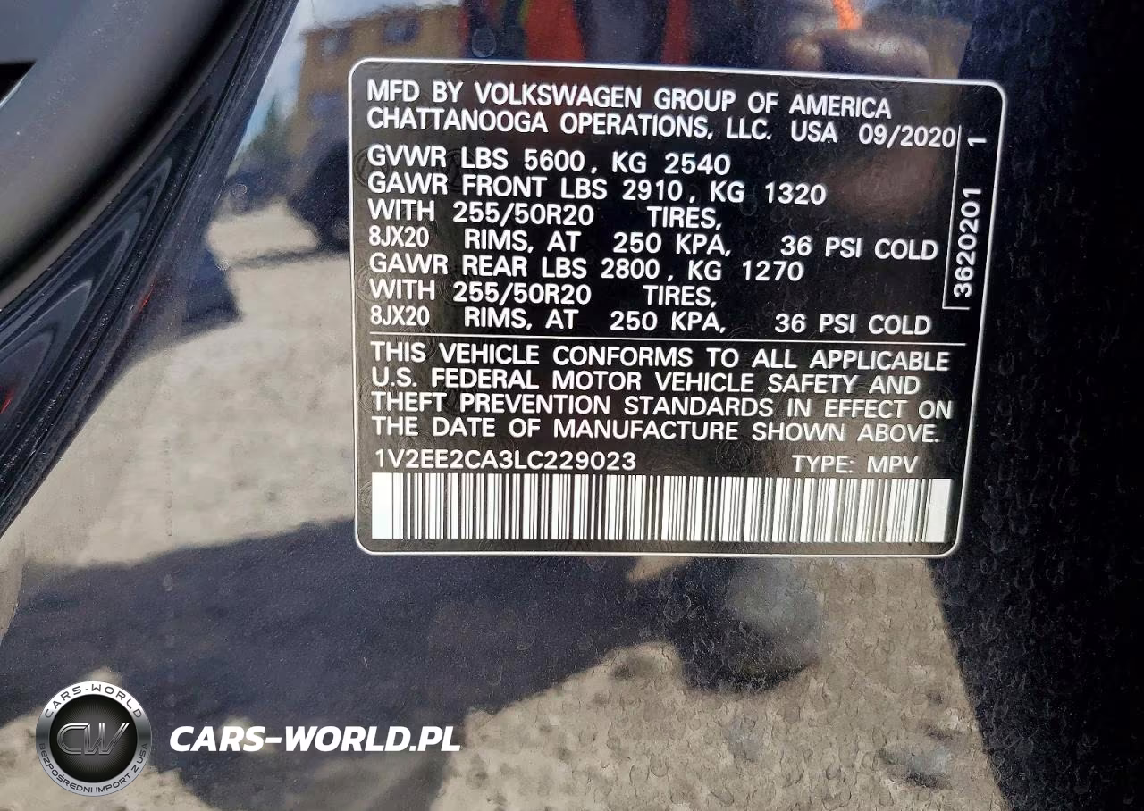 2020 Volkswagen Atlas Cross Sport Sel VIN:1V2EE2CA3LC229023 - 12