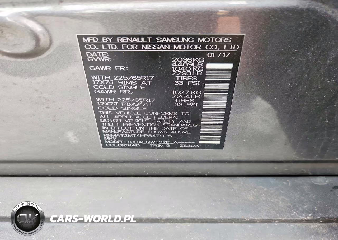 2017 Nissan Rogue Sv VIN:KNMAT2MT4HP547075 - 13
