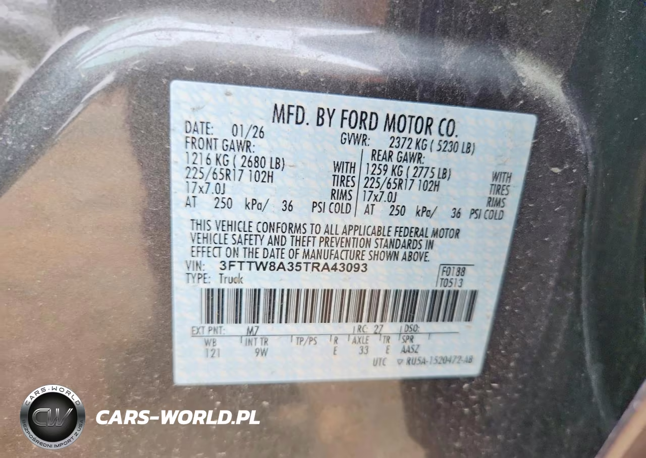 2026 Ford Maverick Xl VIN:3FTTW8A35TRA43093 - 12