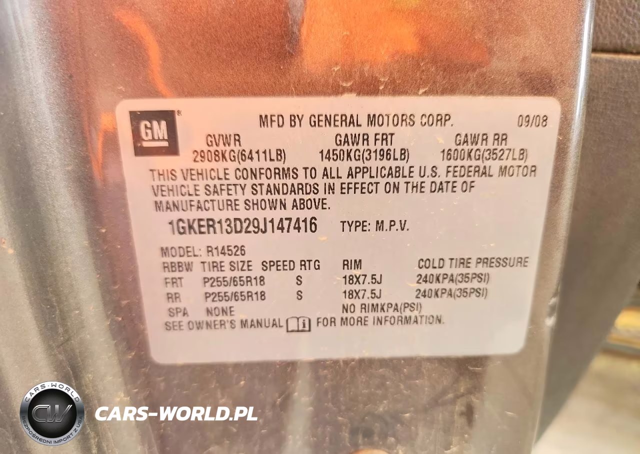 2009 GMC Acadia Sle VIN:1GKER13D29J147416 - 13