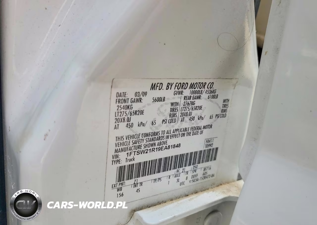 2009 Ford F250 Super Duty VIN:1FTSW21R19EA81848 - 12