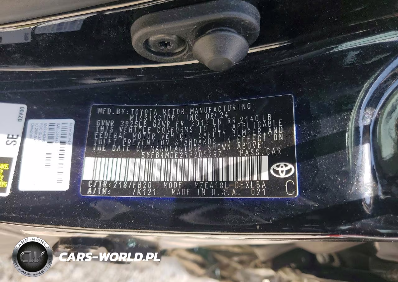 2024 Toyota Corolla Le VIN:5YFB4MDE2RP205297 - 13