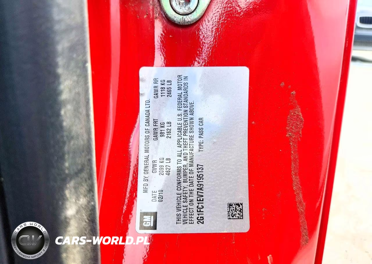 2010 Chevrolet Camaro Lt VIN:2G1FC1EV7A9195137 - 12