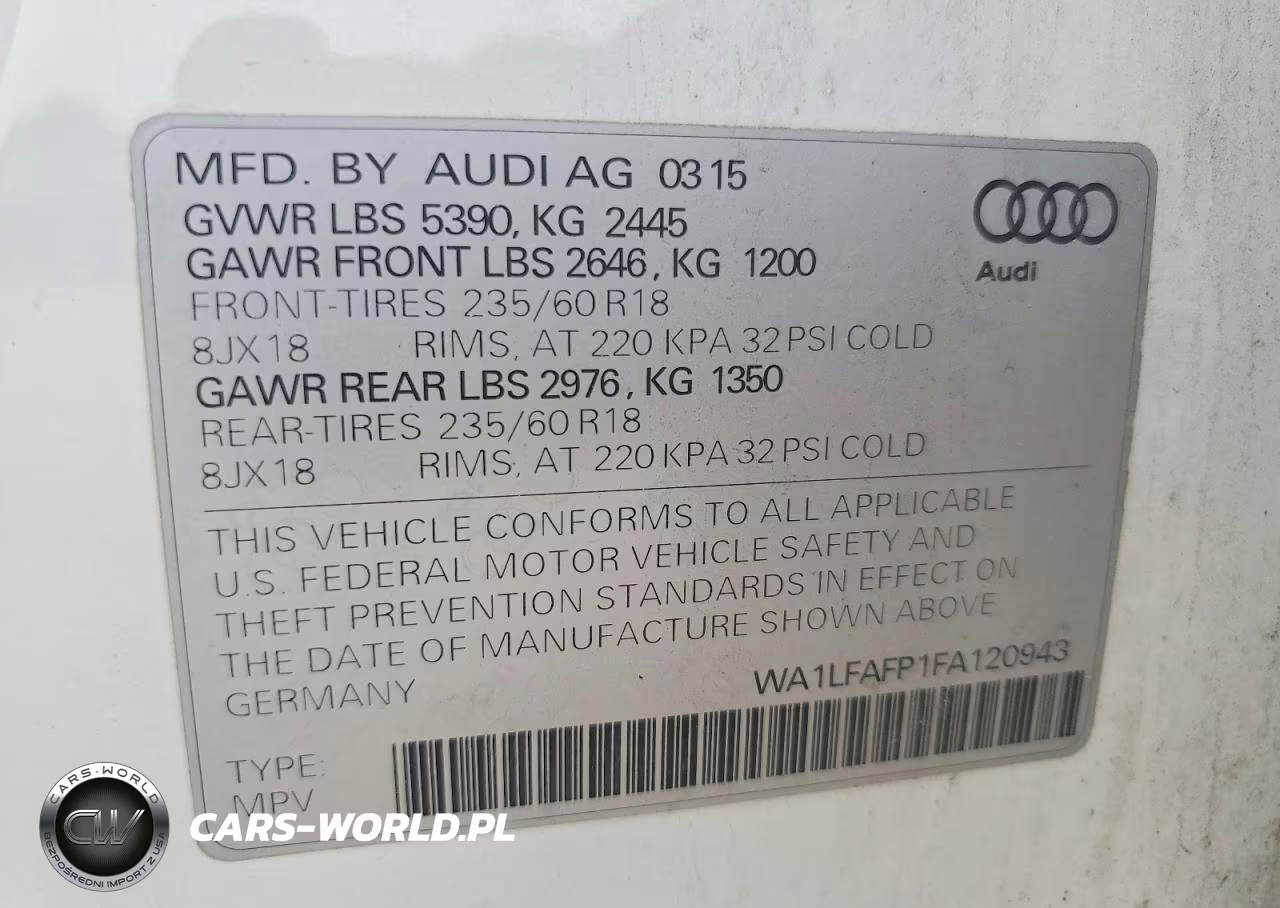 2015 Audi Q5 Premium Plus VIN:WA1LFAFP1FA120943 - 12
