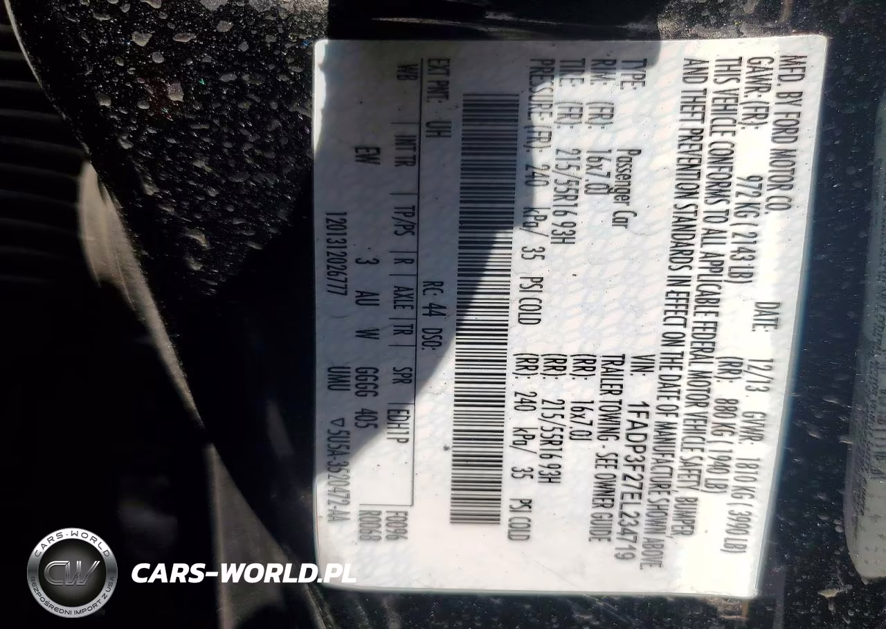 2014 Ford Focus Se VIN:1FADP3F27EL234719 - 12