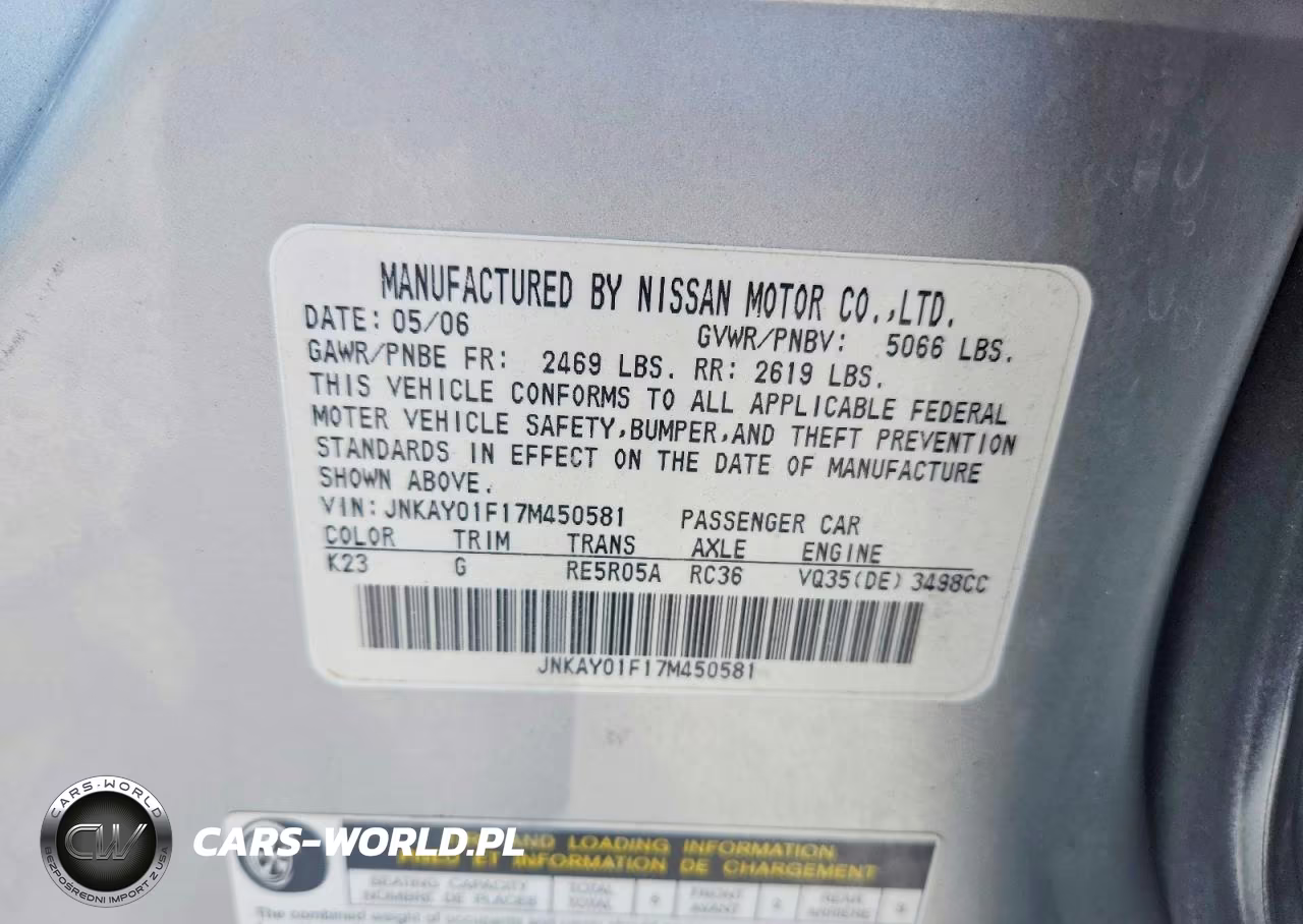 2007 Infiniti M35 X VIN:JNKAY01F17M450581 - 12