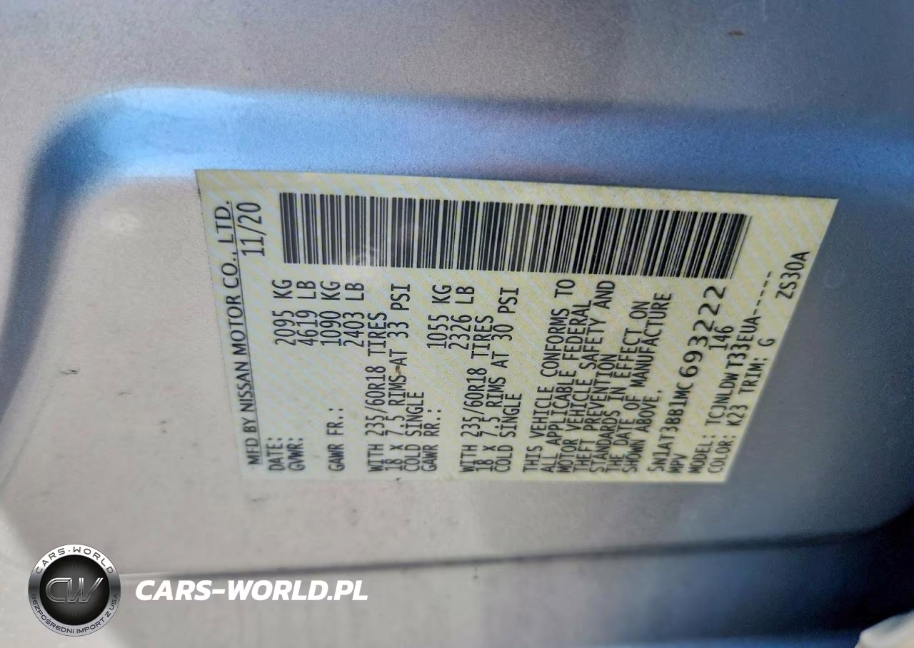 2021 Nissan Rogue Sv VIN:5N1AT3BB1MC693222 - 12