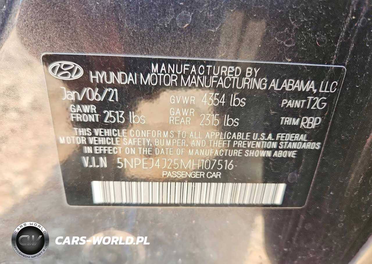 2021 Hyundai Sonata Sel Plus VIN:5NPEJ4J25MH107516 - 13