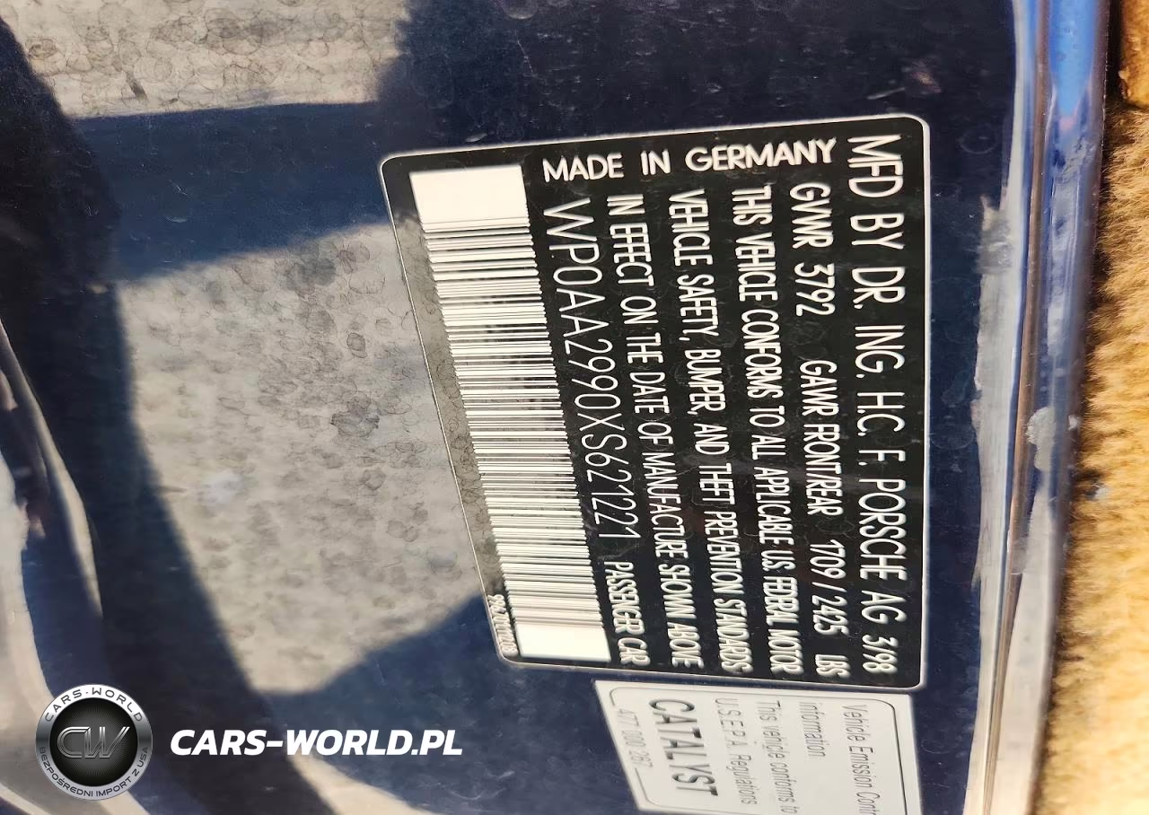 1999 Porsche 911 Carrera VIN:WP0AA2990XS621221 - 12