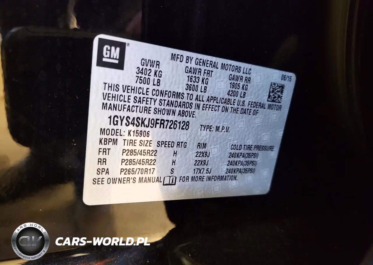 2015 Cadillac Escalade Esv Luxury VIN:1GYS4SKJ9FR726128 - 13