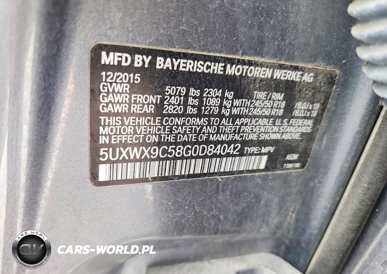 2016 BMW X3 xDrive28I VIN:5UXWX9C58G0D84042 - 13
